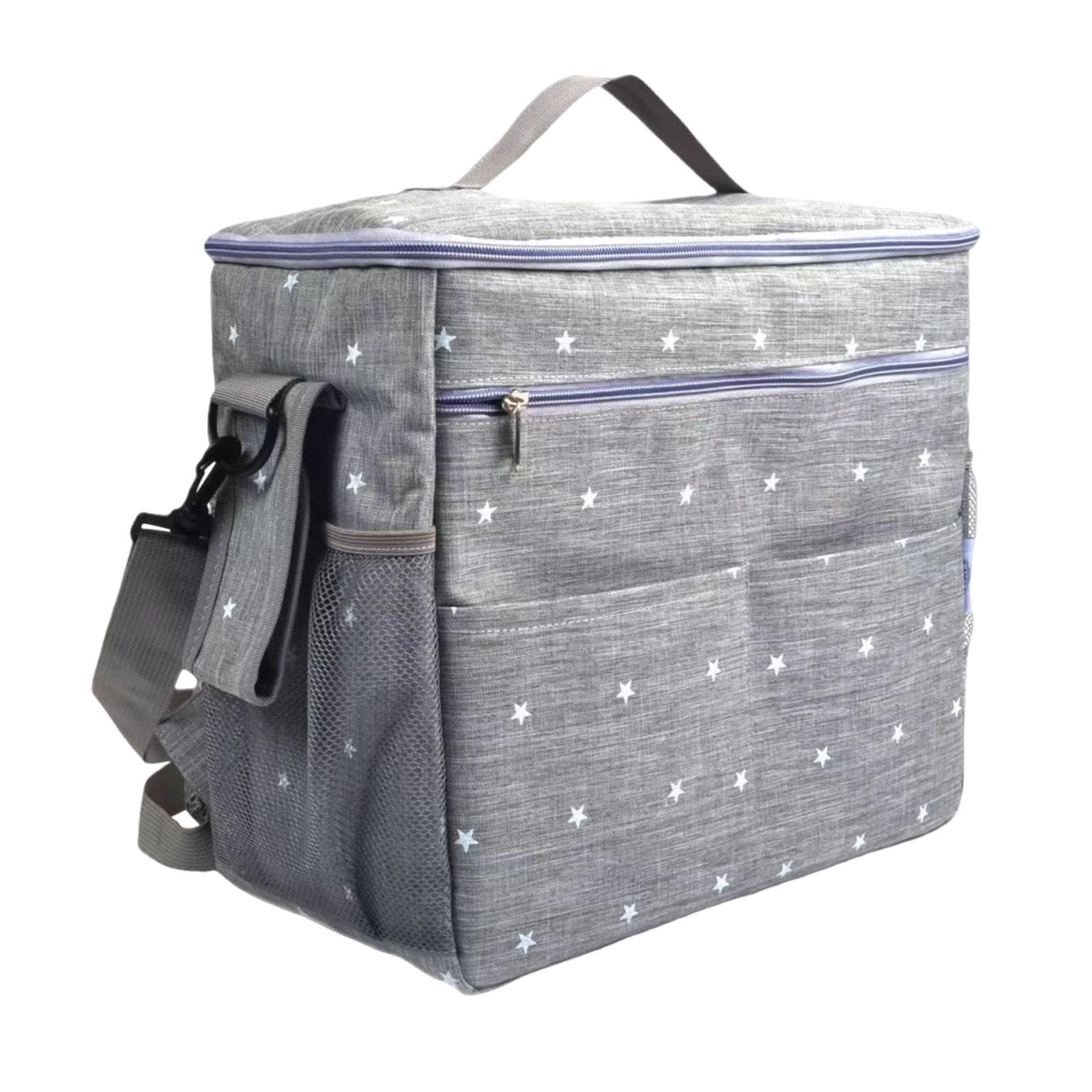 Spacious Multi-Pocket Stroller Organizer Bag with Adjustable Shoulder Strap - Perfect for Moms on the Go