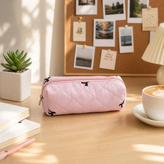 Spacious Multi Use Pouch 7.09x3.94x3.15In, Deep Storage Zipper Protection Lightweight Portable Multipurpose Build, All Purpose Organizer Pouch for Office Supplies Makeup Travel Accessories Storing