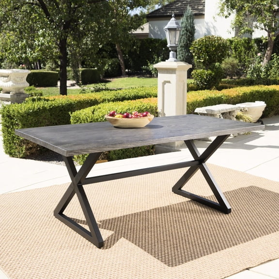 Spacious Outdoor Table - Aluminum Construction for Patio Use