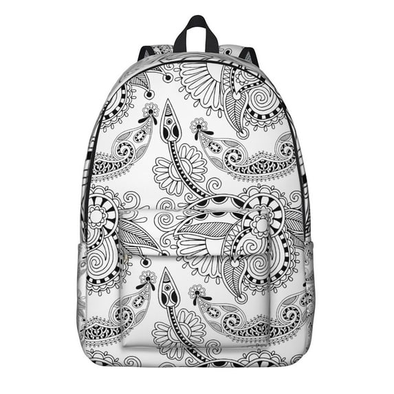 Spacious Paisley Backpack in Bohemian Print, Essential Gear for High School and College Students, Carries Tech and Textbooks, Perfect Gift for the Semester
