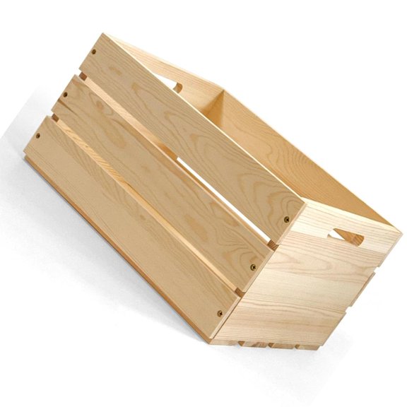 Spacious Pine Wooden Storage Container With Handles Wood Box Suitable For Multiple Rooms And Various Items