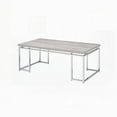 thumbnail image 1 of Versatile Natural Oak and Chrome Coffee Table Supported by Metal Sled, 1 of 6
