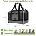 thumbnail image 1 of Soft-Sided Pet Carrier 18x11x11 Inch Collapsible Dog Cat Travel Bag for 15 lbs and Under 10 lbs, 1 of 8