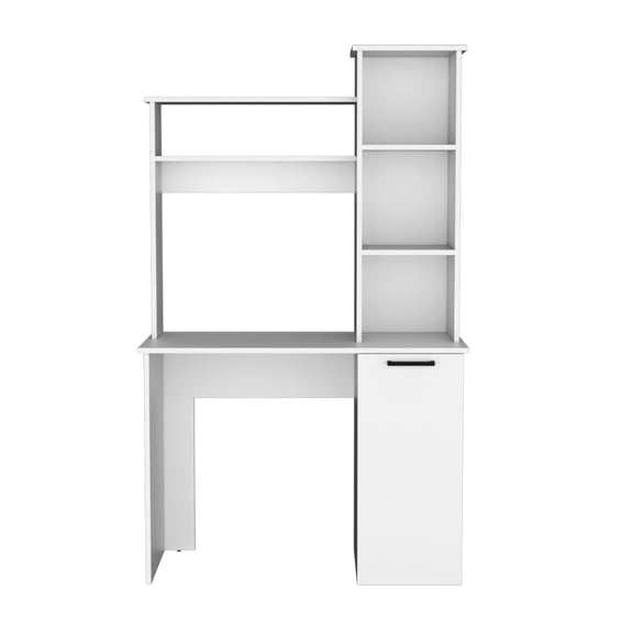 Spacious Surface & Personalized Look - White Computer Desk for Work