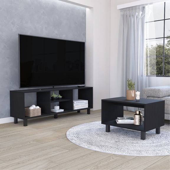 Spacious TV Rack and Storage Coffee Table / Ideal for Primary Living Area