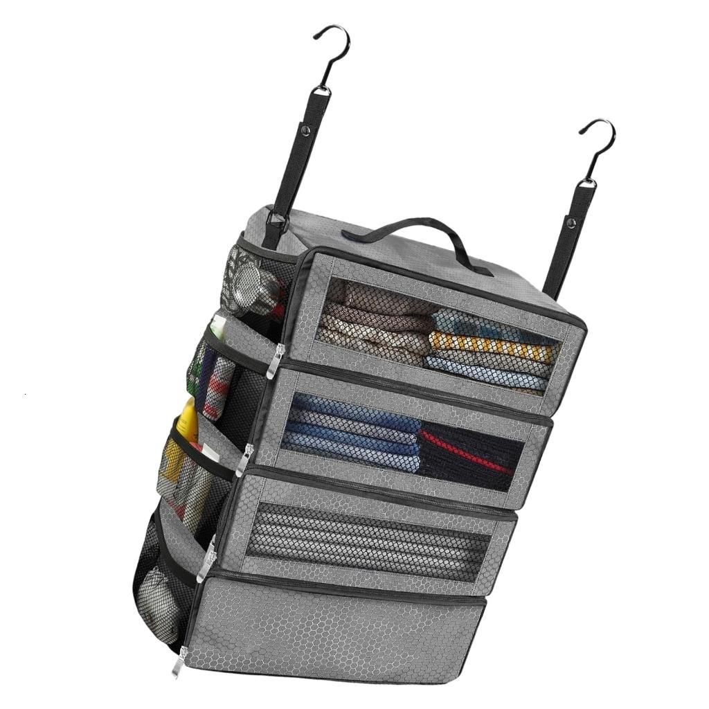 Spacious Travel Clothing Organizers Bag Convenient Foldable Garment Bag Sturdy Waterproof Materials Organizers