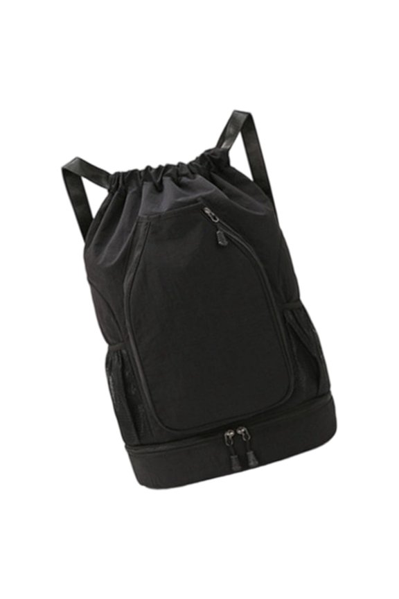 Spacious Water Resistant Drawstring Sports Bag Adjustable Drawstring Cord Practical Gym Bag for Hiking Camping Equipment Organization