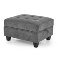 Spacious and Modern Grey Ottoman with Generous Dimensions of 25.5”x31.5