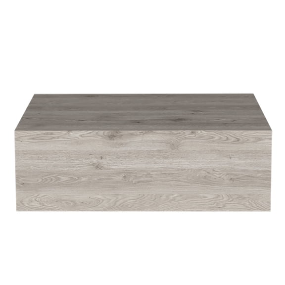 Spacious nightstand | In light gray for a stylish bedroom | Gravity-defying structure for a clutter-free look
