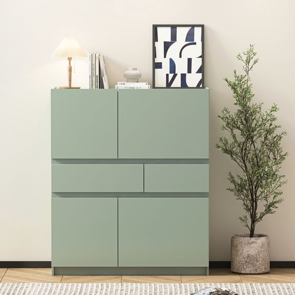Spacious pale green buffet | Versatile in kitchen, has a charming appearance
