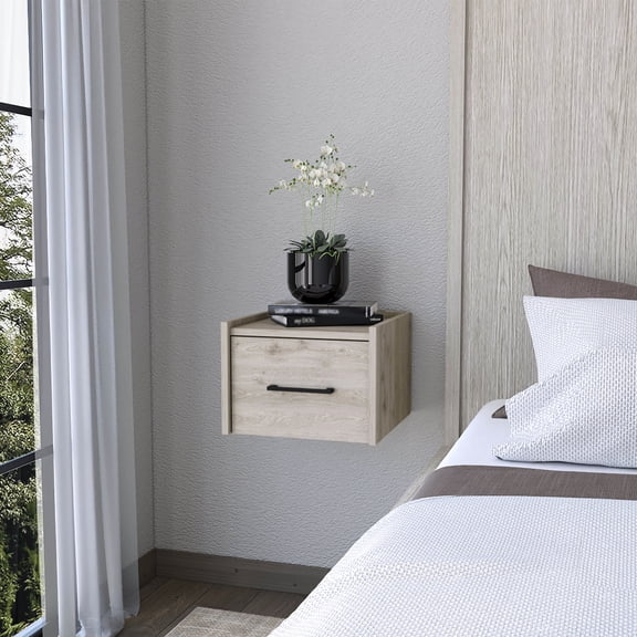 Spacious top shelf wall-mounted design / Ideal for display in the bedroom