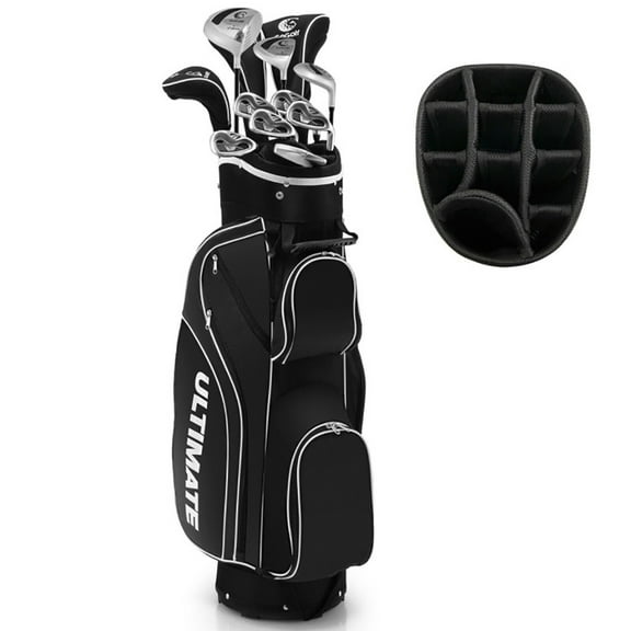 Spaco 10 Pieces Womens Complete Golf Club Set with Alloy Driver, Golf Stand Bag for Men & Women,Multiple Pockets, Lightweight & Durable