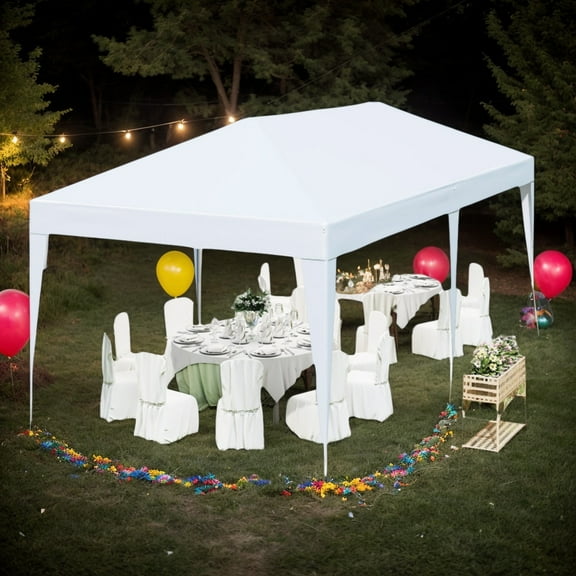 Spaco 10 x 20 FT Pop up Canopy Tent, Canopy with Carry Bag for Patio, Garden, Backyard, White