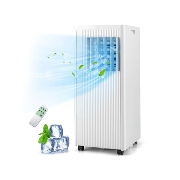 Spaco 10000 BTU Portable Air Conditioner with 24H Timer, Versatile 3-in-1 Air Conditioner with Smart Touch Panel, Air Conditioner for Indoor, White