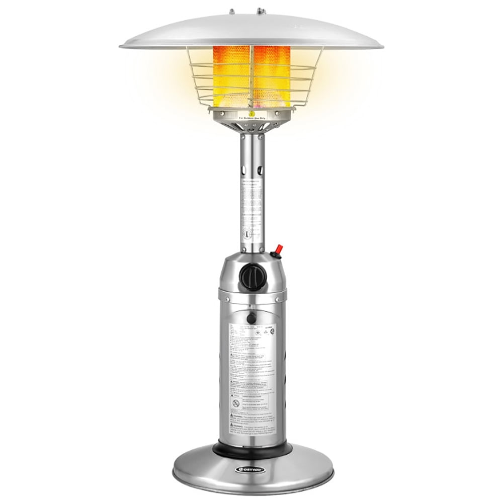 Spaco 11 000BTU Portable Tabletop Patio Stainless Steel Standing Propane Heater, Patio Heater, Outdoor Heater for Home and Residential Spaco 11 000BTU Portable Tabletop Patio Stainless Steel Standing Propane Heater, Patio Heater, Outdoor Heater for Home and Residential