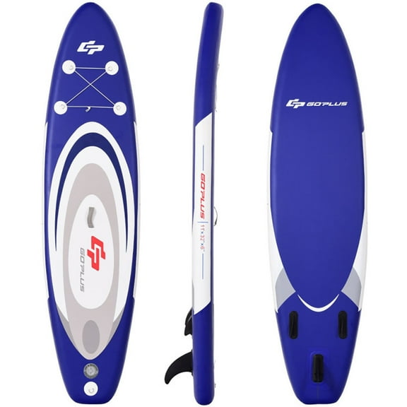 Spaco 11 Feet Adjustable Inflatable Stand up Paddle SUP Surfboard with Bag, Wide Stable Design, Non-Slip Comfort Deck for Youth & Adults