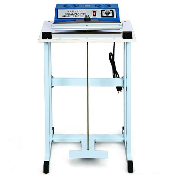 Spaco 110V 12 Inch Foot Pedal Impulse Sealer Machine with Cutter,