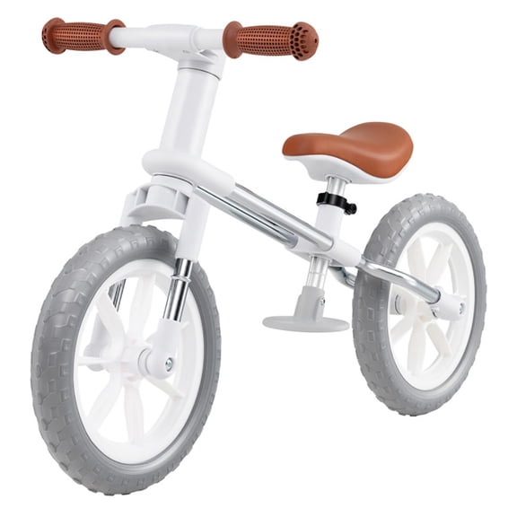 Spaco 12 Inch Balance Bike with Adjustable Seat and Rotatable Handlebar, Balance Bike for Outdoor, White