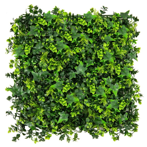 Spaco 12-Piece 20 x 20 Inch Artificial Greenery Foliage Panels, Artificial Greenery Panels with Insertable Branches, Greenery Foliage Panels for Outdoor, Green