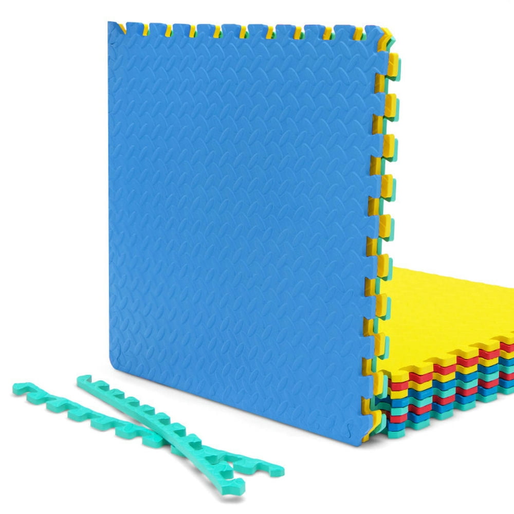 Spaco 12 Pieces Puzzle Interlocking Flooring Mat with Anti-slip and Waterproof Surface, Playmate for Baby for Toddler Infant 0-3-6-9-12 Months