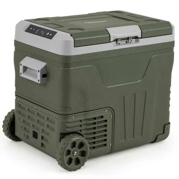 Spaco 12 Volt Car Refrigerator Portable Car Fridge with Adjustable Range, 50L Car Refrigerator, Green
