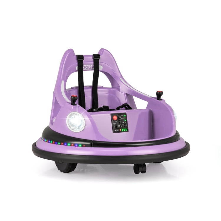 Spaco 12V Kids Ride On Bumper Car with Remote Control and Dual Joysticks, Bumper Buddy Ride On Electric Bumper Car for Kids Play, Purple Spaco 12V Kids Ride On Bumper Car with Remote Control and Dual Joysticks, Bumper Buddy Ride On Electric Bumper Car for Kids Play, Purple