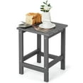 thumbnail image 1 of Spaco 14 Inch Square Weather-Resistant Adirondack Side Table, Outdoor Square Fade-Resistant HDPE Side Table, Practical Side Table for Outdoor as Garden, Patio, Gray, 1 of 6