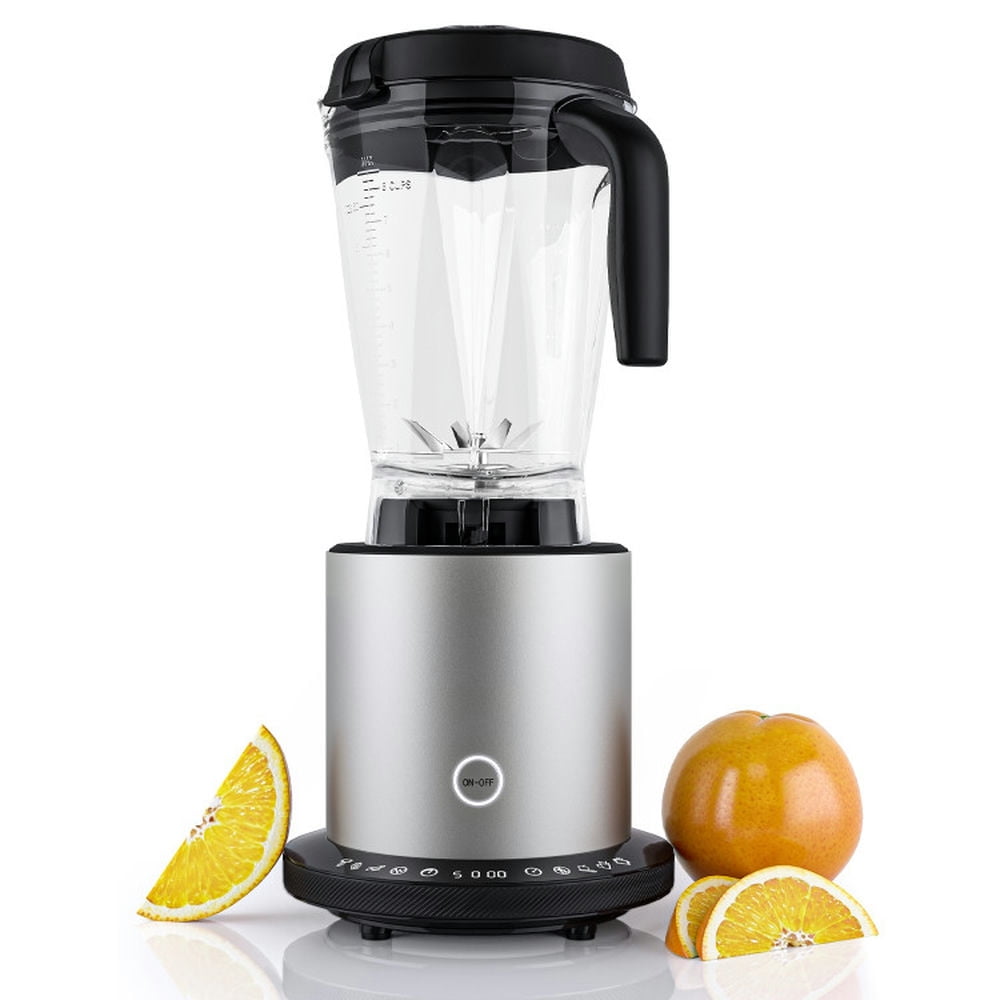 Spaco 1500W Smoothie Maker High Power Blender with 10 Adjustable Speeds, Power Blender with with 6 Sharpen Blades, Power Blender with 8 Pre-Setting Programs for Indoor, Silver
