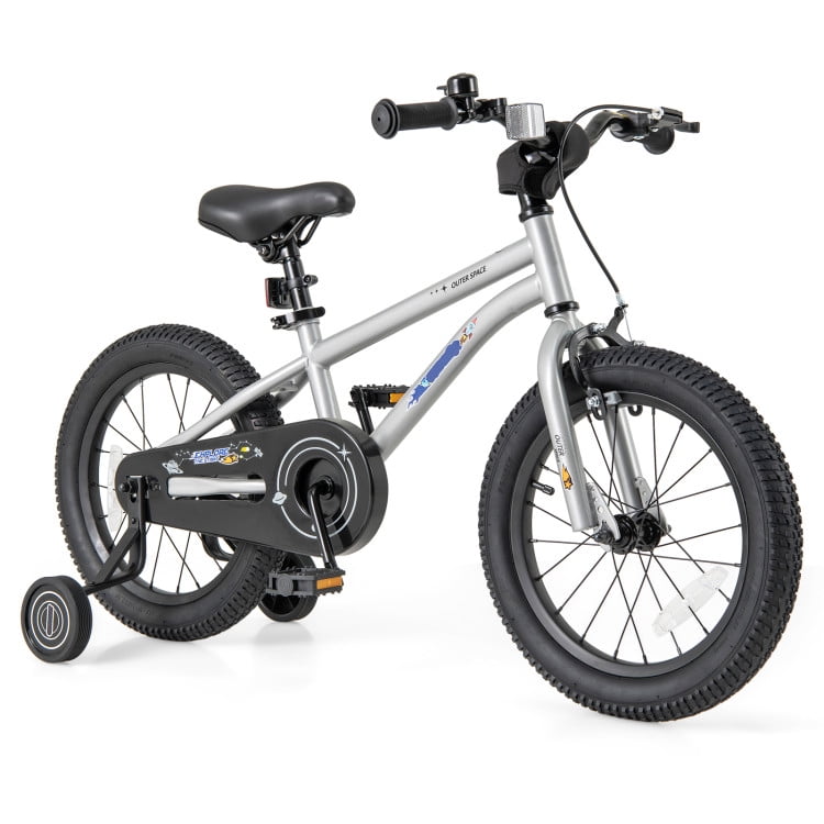 Spaco 16-Inch Kids Bike, Adjustable Bicycle with High Carbon Steel Frame, Children's Bicycle for Boys Girls Ages 4-7, Silver Spaco 16-Inch Kids Bike, Adjustable Bicycle with High Carbon Steel Frame, Children's Bicycle for Boys Girls Ages 4-7, Silver