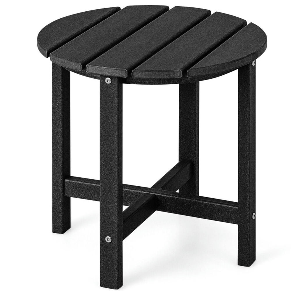 Charcoal Black HDPE Cape Cod Round 18" Side Table