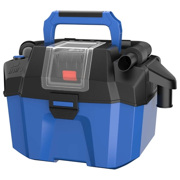 Spaco 18V Wet Dry Vacuum 2.7 Gal 4 Peak HP Cordless Shop Vac 2.0 AH Battery-Blue, Filtration Dry Wet Suction for Home, Garage, Vehicle, Workshop