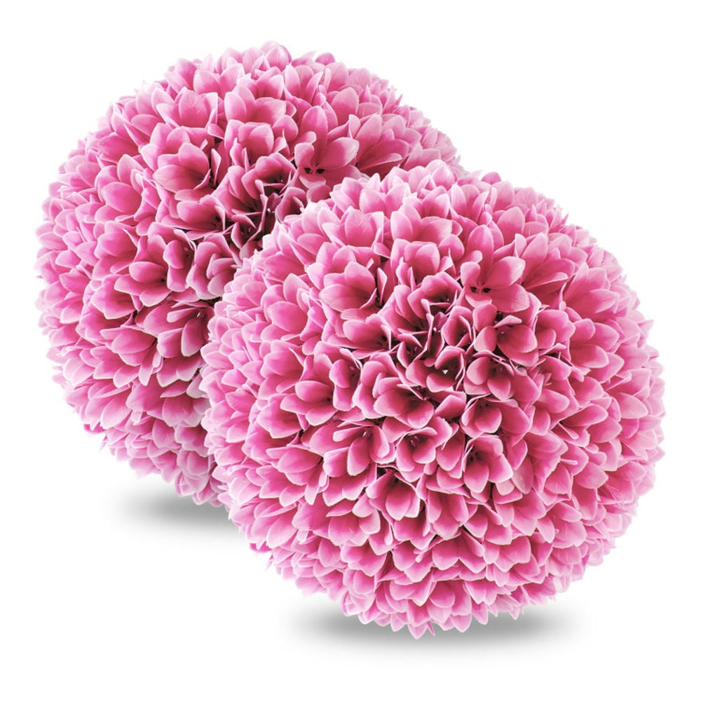 Spaco 2-Piece Artificial Plant Topiary Balls, Faux Boxwood Decorative Balls, Artificial Plant Balls for Outdoor as Garden, Yard, Balcony, Pink Spaco 2-Piece Artificial Plant Topiary Balls, Faux Boxwood Decorative Balls, Artificial Plant Balls for Outdoor as Garden, Yard, Balcony, Pink