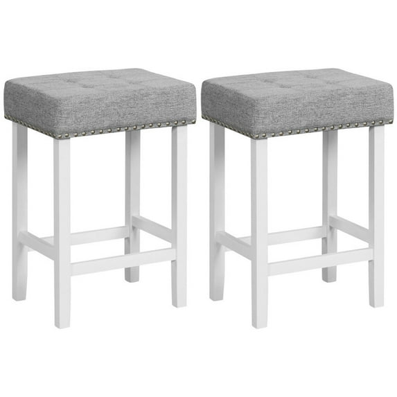 Spaco 2 Pieces Counter Height Bar Stools with Sponge Padded Cushion-24.5 inches, Bar Height Stools, Counter Height Bar Stools for Kitchen, Dining Room