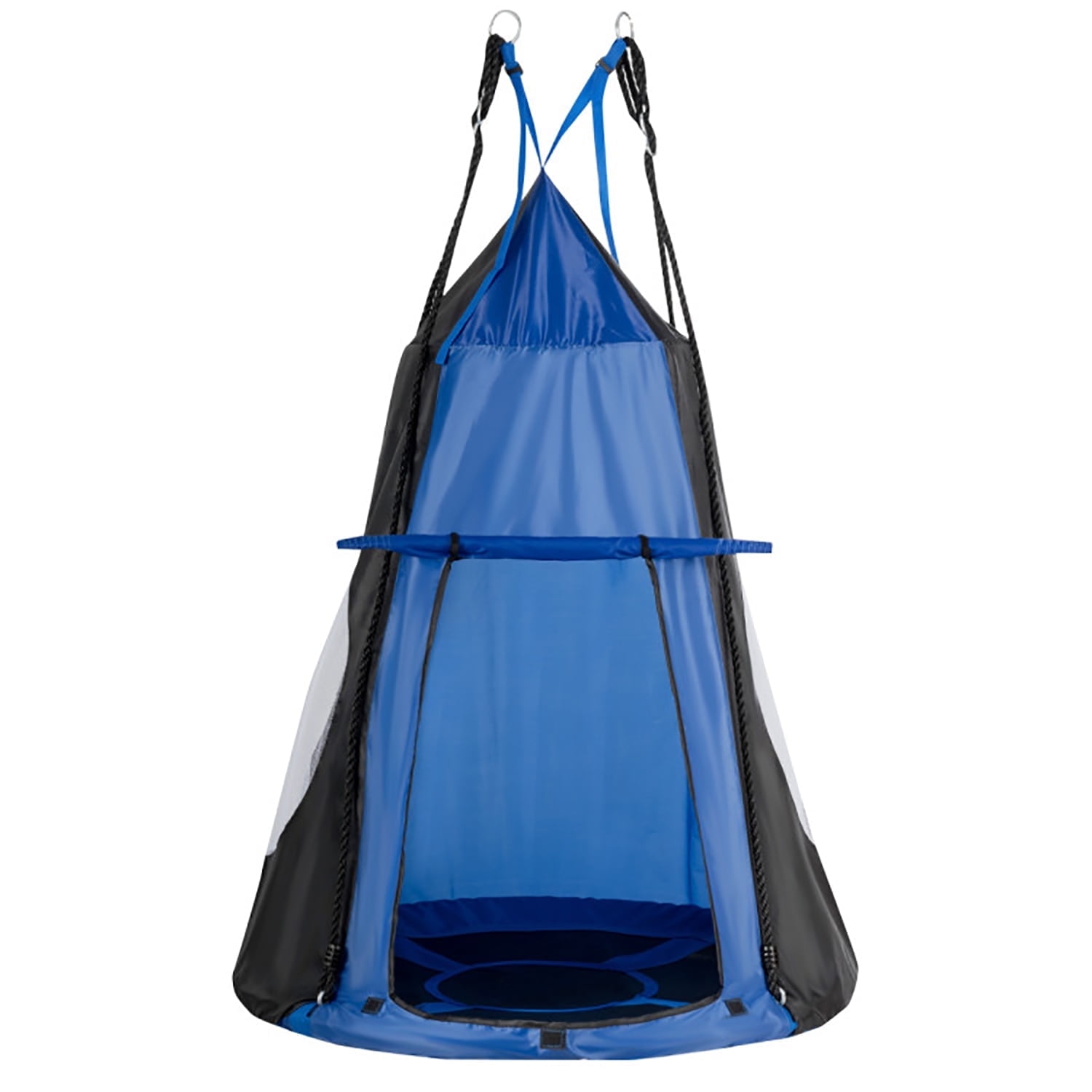 Spaco 2-in-1 40 Inch Kids Hanging Chair Detachable Swing Tent Set, Tree Swing Tent, Detachable Play Tent for 2 or 3 Kids with Capacity of 330 lbs, Blue Spaco 2-in-1 40 Inch Kids Hanging Chair Detachable Swing Tent Set, Tree Swing Tent, Detachable Play Tent for 2 or 3 Kids with Capacity of 330 lbs, Blue