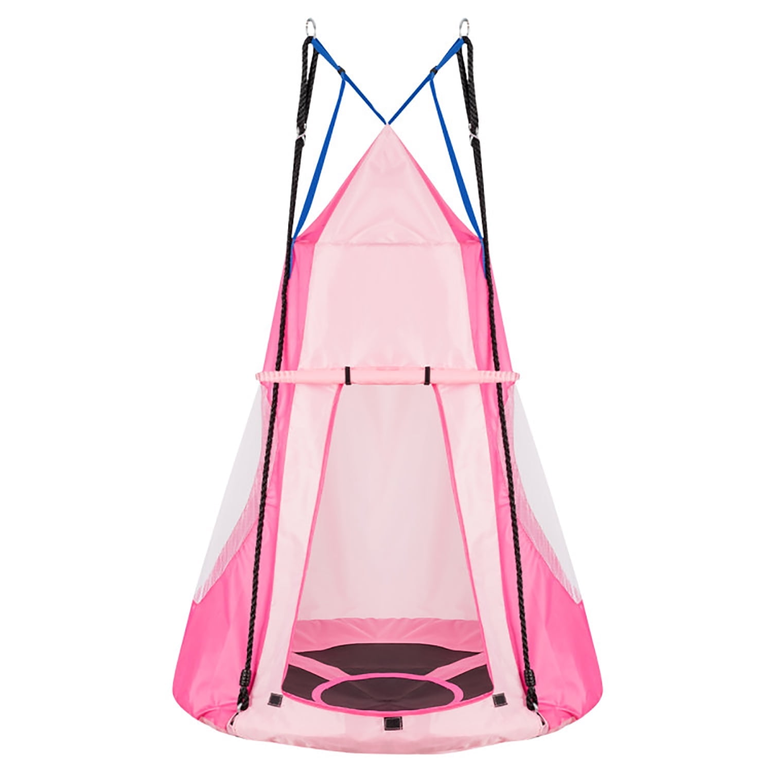 Spaco 2-in-1 40 Inch Kids Hanging Chair Detachable Swing Tent Set, Tree Swing Tent, Detachable Play Tent for 2 or 3 Kids with Capacity of 330 lbs, Pink Spaco 2-in-1 40 Inch Kids Hanging Chair Detachable Swing Tent Set, Tree Swing Tent, Detachable Play Tent for 2 or 3 Kids with Capacity of 330 lbs, Pink