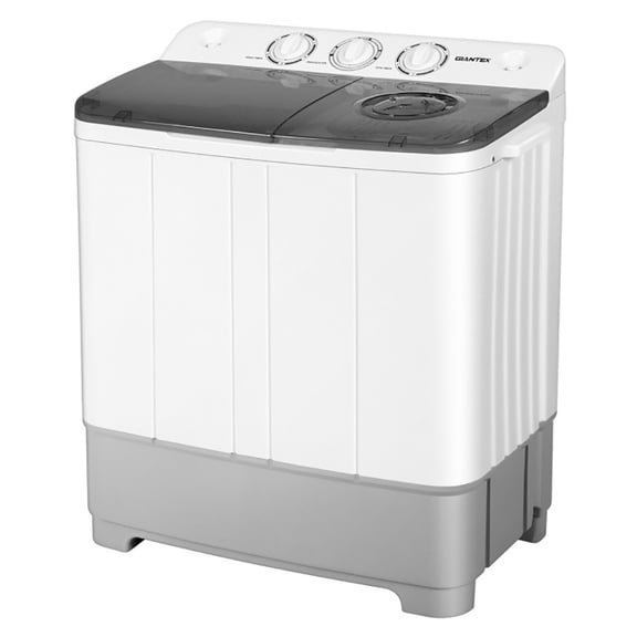 Spaco 2-in-1 Portable 22lbs Capacity Washing Machine with Timer Control-Gray, Washer Spinner Portable Washing Machine