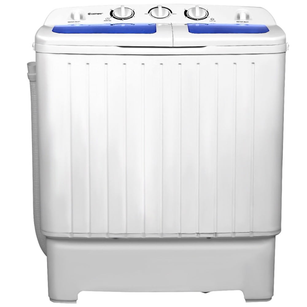 Spaco 20 lbs Compact Twin Tub Washing Machine for Home Use, Washer Spinner Portable Washing Machine