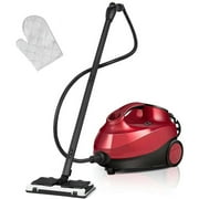 Spaco 2000W Heavy Duty Multi-purpose Steam Cleaner Mop with Detachable Handheld Unit, Steam Cleaner with Large Tank, Steam Cleaner with 19 Different Accessories for Indoor, Red
