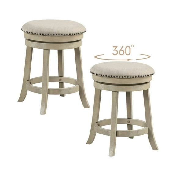 Spaco 24/26 Inches Swivel Bar Stools Set of 2 wth Wooden Frame-24 inches, Modern Chair for Dorm, Room, Office
