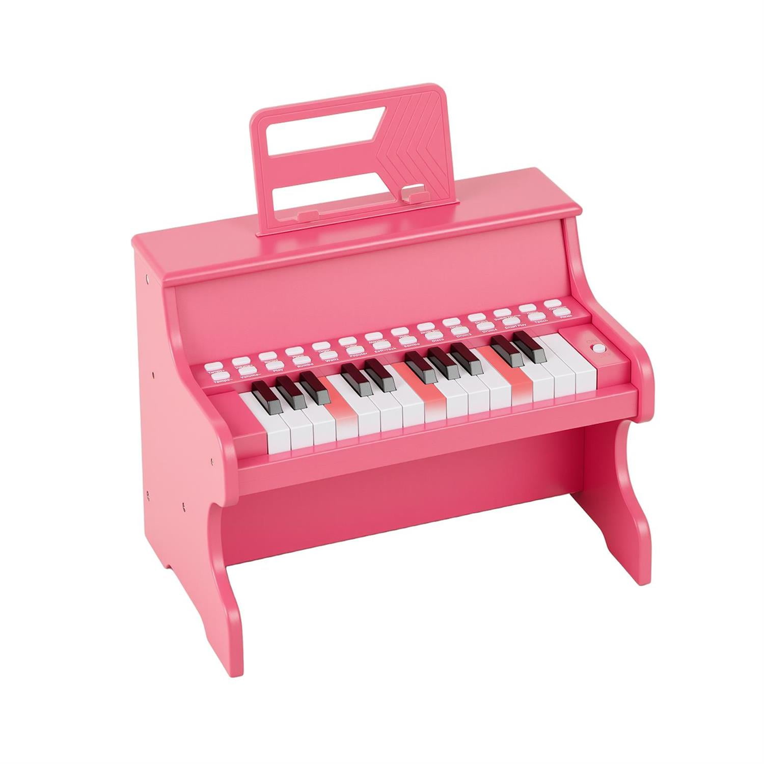 Spaco 25-Key Piano Keyboard for Music Learning, Teaching Mode & Record Function, Adjustable Speed, Pink