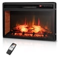 thumbnail image 1 of Spaco 26 Inch Infrared Electric Fireplace Insert with Remote Control-Black, Electric Fireplace Insert, Wall Recessed/Mounted, Freestanding Fireplace, 1 of 10