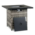 thumbnail image 1 of Spaco 28-Inch Fire Table with Volcanic Stone, 50000 BTU Gas Firepit, Fire Table for Outdoor, Black, 1 of 16