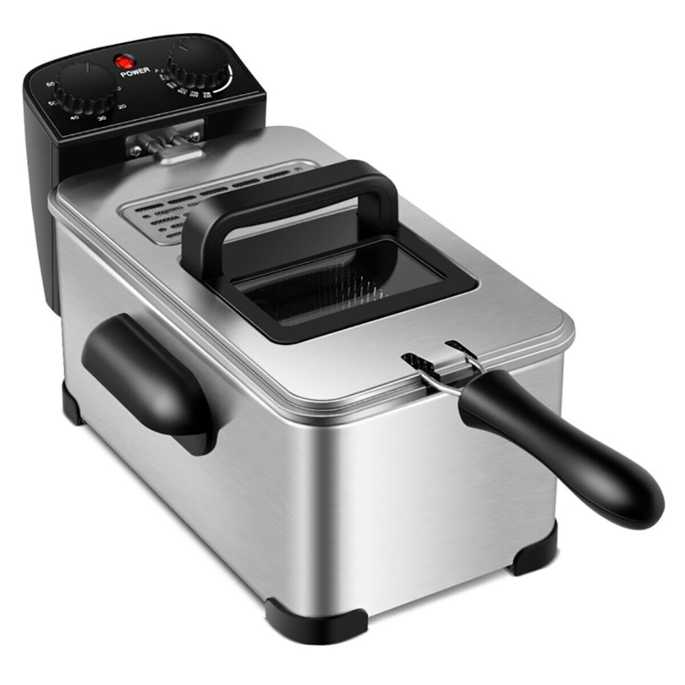 Spaco 3.2 Quart Electric Stainless Steel Deep Fryer with Timer, Electric Deep Fryer for French Fries Onion Rings Spaco 3.2 Quart Electric Stainless Steel Deep Fryer with Timer, Electric Deep Fryer for French Fries Onion Rings