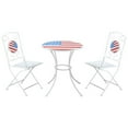thumbnail image 1 of Spaco 3 Piece Patio Bistro Set with Portable Metal Frame, Folding Outdoor Furniture with Table and Chairs for Outdoor as Garden, Backyard, Patio, White, 1 of 11