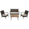 thumbnail image 1 of Spaco 3 Pieces Patio Furniture Sectional Set, All Weather Outdoor Sectional Sofa, Manual Weaving Wicker Rattan Outdoor Conversation Set with 5 Cozy Seat and Back Cushions-Gray, 1 of 8