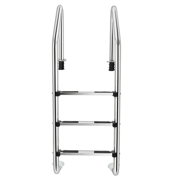 Spaco 3-Step Stainless Steel Swimming Pool Ladder with Anti-Slip Step, Slip Resistant Rail Grip for Swimming Pool Hand