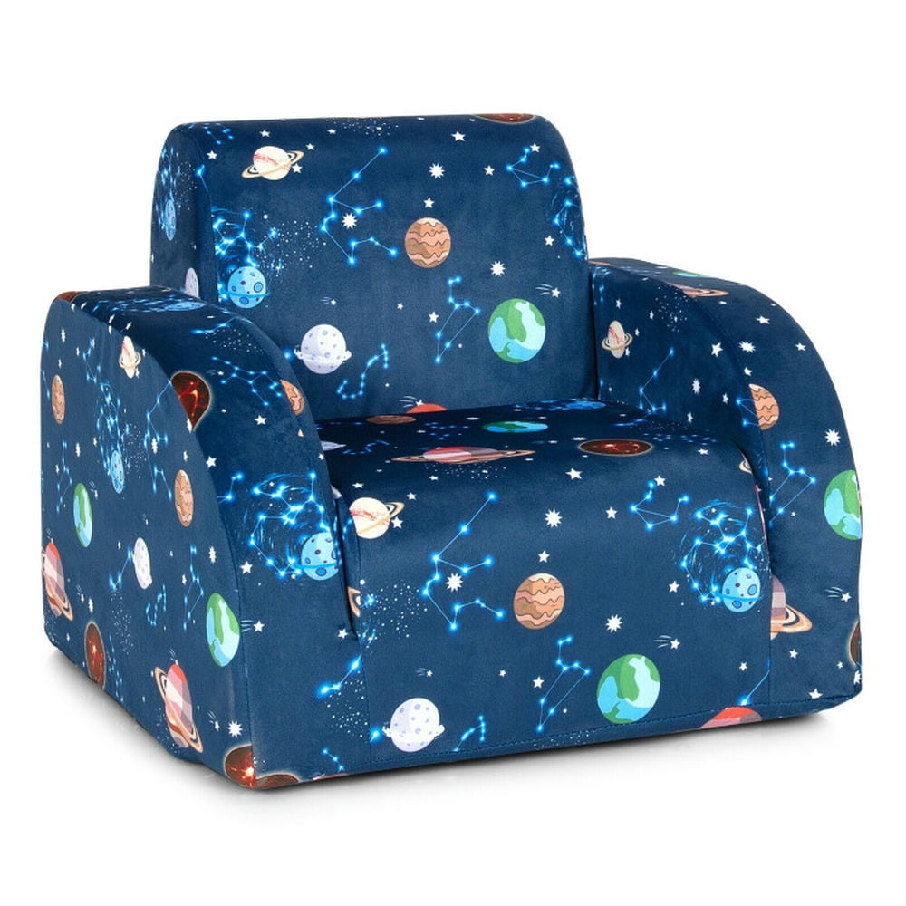 Spaco 3-in-1 Convertible Kid Sofa Bed Flip-Out Chair Lounger for Toddler-Blue, Kids Couch for Kids Spaco 3-in-1 Convertible Kid Sofa Bed Flip-Out Chair Lounger for Toddler-Blue, Kids Couch for Kids