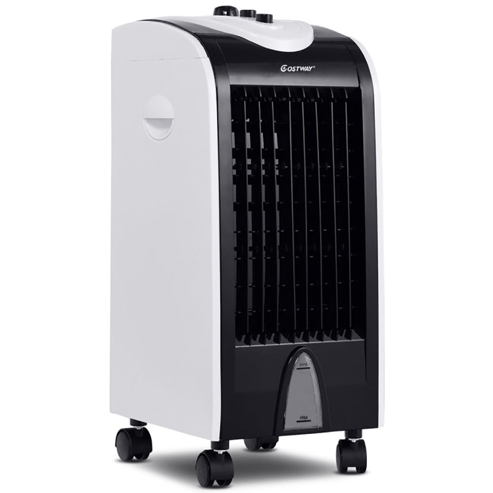Costway 256 CFM 3-Speed Battery Evaporative Air Cooler, White Costway 256 CFM 3-Speed Battery Evaporative Air Cooler, White