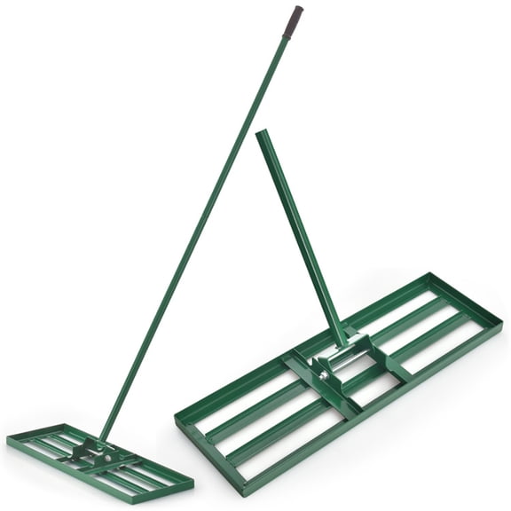 Spaco 30/36/42 x 10 Inch Lawn Leveling Rake with Ergonomic Handle-30 inches, Heavy Duty Effort Saving Lawn Level Tool, Ease Level Soil Sand Dirt Surfaces
