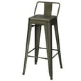 thumbnail image 1 of Spaco 30 Inch Set of 4 Metal Counter Height Barstools with Low Back and Rubber Feet-Gun, Bar Height Stools, Counter Height Bar Stools for Kitchen, Dining Room, 1 of 12